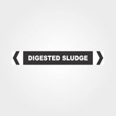 Custom Metal Sign,Digested Sludge Pipe Marker